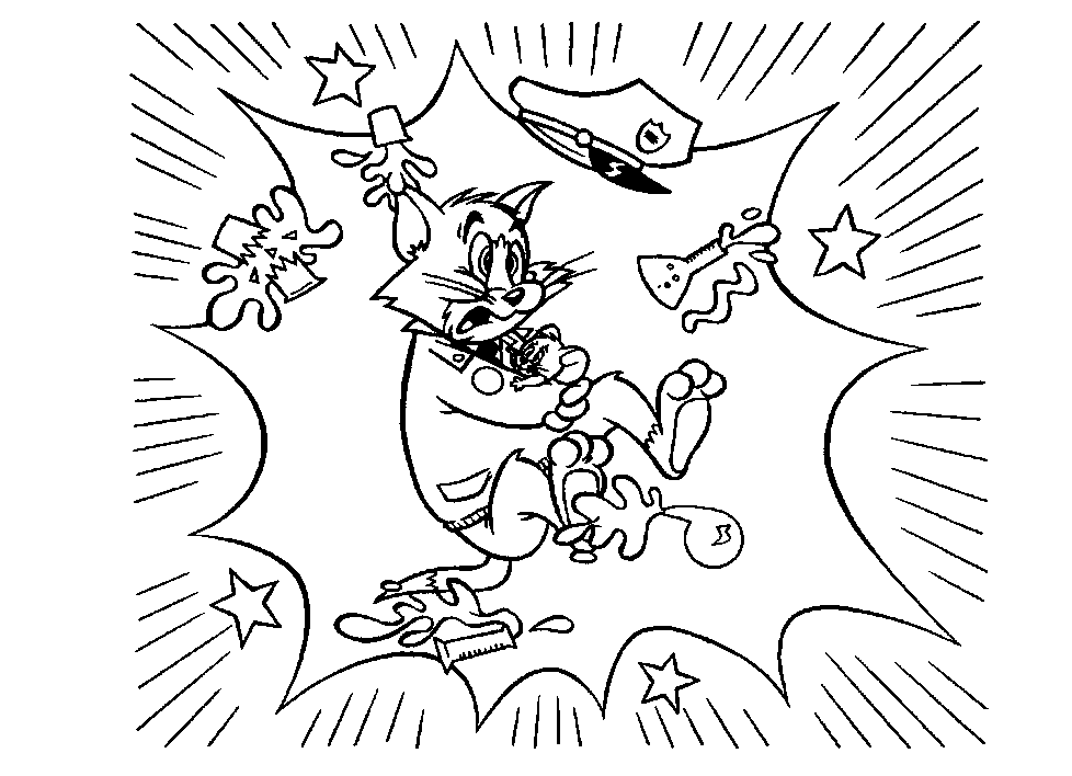 Dibujo para colorear: Tom and Jerry (Dibujos animados) #24280 - Dibujos para Colorear e Imprimir Gratis