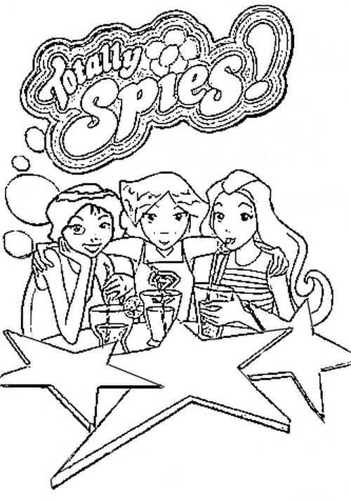 Dibujo para colorear: Totally Spies (Dibujos animados) #29008 - Dibujos para Colorear e Imprimir Gratis