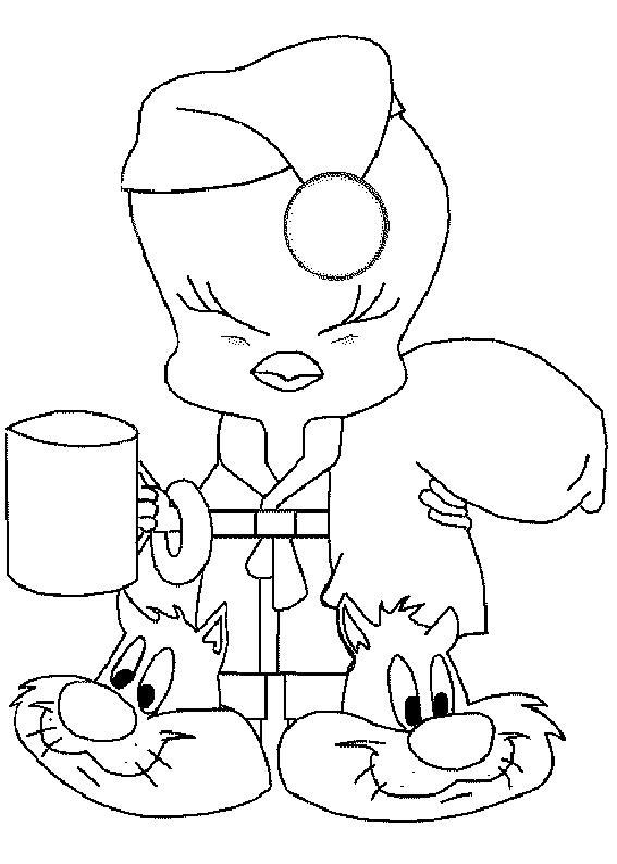 Dibujo para colorear: Tweety and Sylvester (Dibujos animados) #29211 - Dibujos para Colorear e Imprimir Gratis