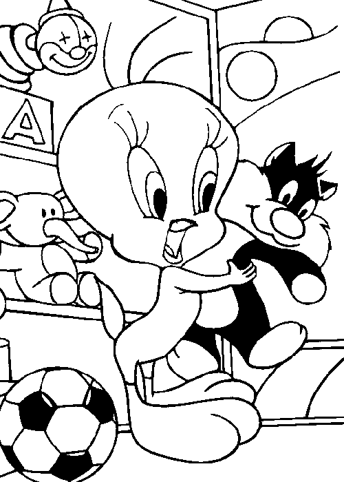 Dibujo para colorear: Tweety and Sylvester (Dibujos animados) #29220 - Dibujos para Colorear e Imprimir Gratis