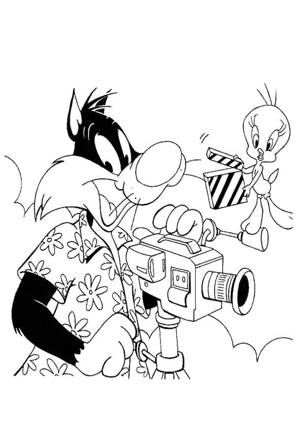 Dibujo para colorear: Tweety and Sylvester (Dibujos animados) #29225 - Dibujos para Colorear e Imprimir Gratis