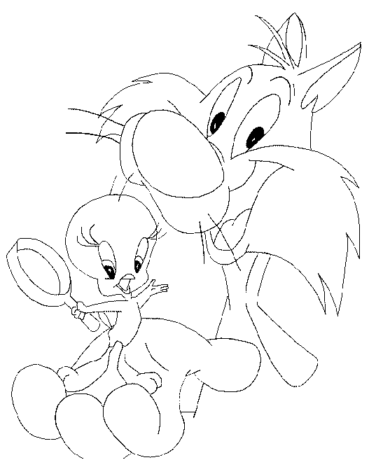 Dibujo para colorear: Tweety and Sylvester (Dibujos animados) #29234 - Dibujos para Colorear e Imprimir Gratis