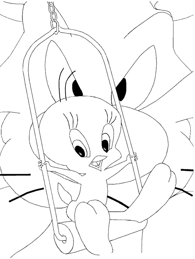 Dibujo para colorear: Tweety and Sylvester (Dibujos animados) #29240 - Dibujos para Colorear e Imprimir Gratis