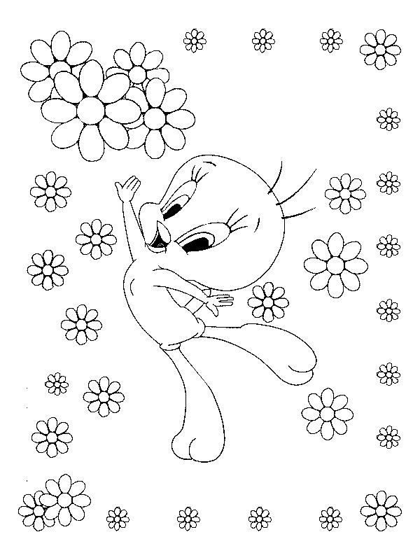 Dibujo para colorear: Tweety and Sylvester (Dibujos animados) #29257 - Dibujos para Colorear e Imprimir Gratis