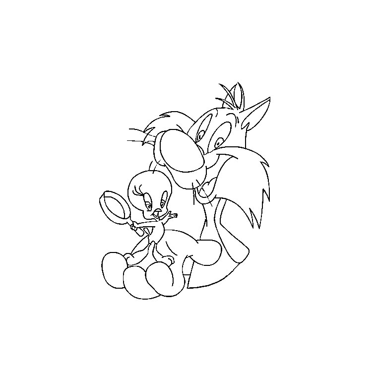 Dibujo para colorear: Tweety and Sylvester (Dibujos animados) #29280 - Dibujos para Colorear e Imprimir Gratis