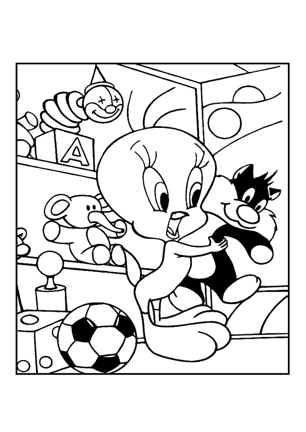 Dibujo para colorear: Tweety and Sylvester (Dibujos animados) #29321 - Dibujos para Colorear e Imprimir Gratis