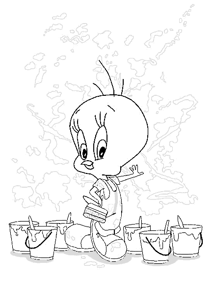 Dibujo para colorear: Tweety and Sylvester (Dibujos animados) #29475 - Dibujos para Colorear e Imprimir Gratis