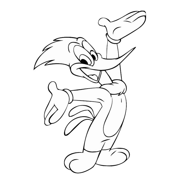 Dibujo para colorear: Woody Woodpecker (Dibujos animados) #28408 - Dibujos para Colorear e Imprimir Gratis
