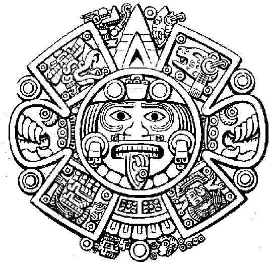 Dibujo para colorear: Mitología azteca (Dioses y diosas) #111542 - Dibujos para Colorear e Imprimir Gratis