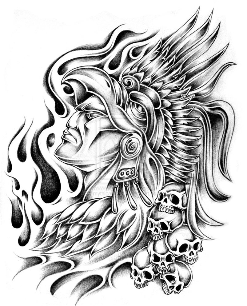 Dibujo para colorear: Mitología azteca (Dioses y diosas) #111550 - Dibujos para Colorear e Imprimir Gratis