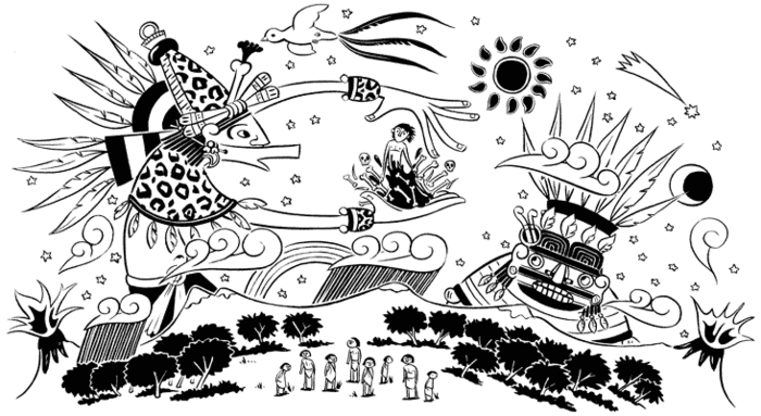 Dibujo para colorear: Mitología azteca (Dioses y diosas) #111553 - Dibujos para Colorear e Imprimir Gratis