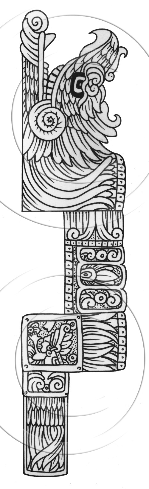 Dibujo para colorear: Mitología azteca (Dioses y diosas) #111557 - Dibujos para Colorear e Imprimir Gratis