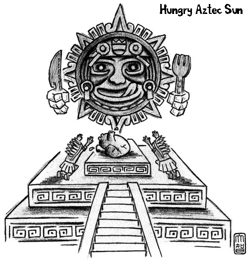 Dibujo para colorear: Mitología azteca (Dioses y diosas) #111570 - Dibujos para Colorear e Imprimir Gratis