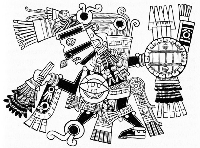 Dibujo para colorear: Mitología azteca (Dioses y diosas) #111587 - Dibujos para Colorear e Imprimir Gratis