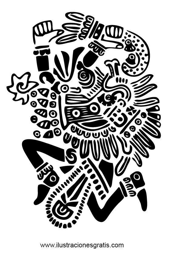 Dibujo para colorear: Mitología azteca (Dioses y diosas) #111607 - Dibujos para Colorear e Imprimir Gratis