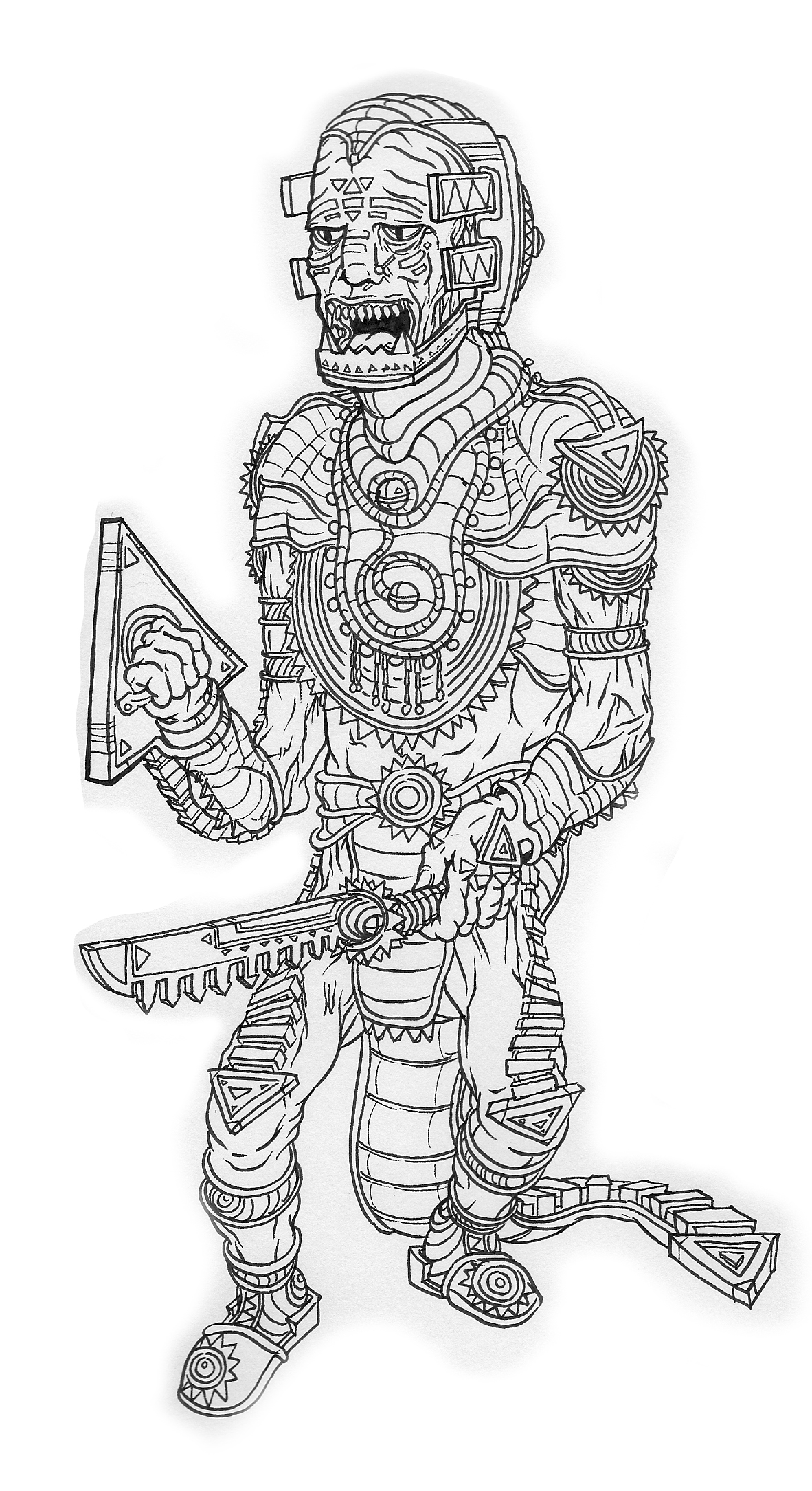 Dibujo para colorear: Mitología azteca (Dioses y diosas) #111658 - Dibujos para Colorear e Imprimir Gratis
