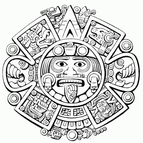 Dibujo para colorear: Mitología azteca (Dioses y diosas) #111714 - Dibujos para Colorear e Imprimir Gratis