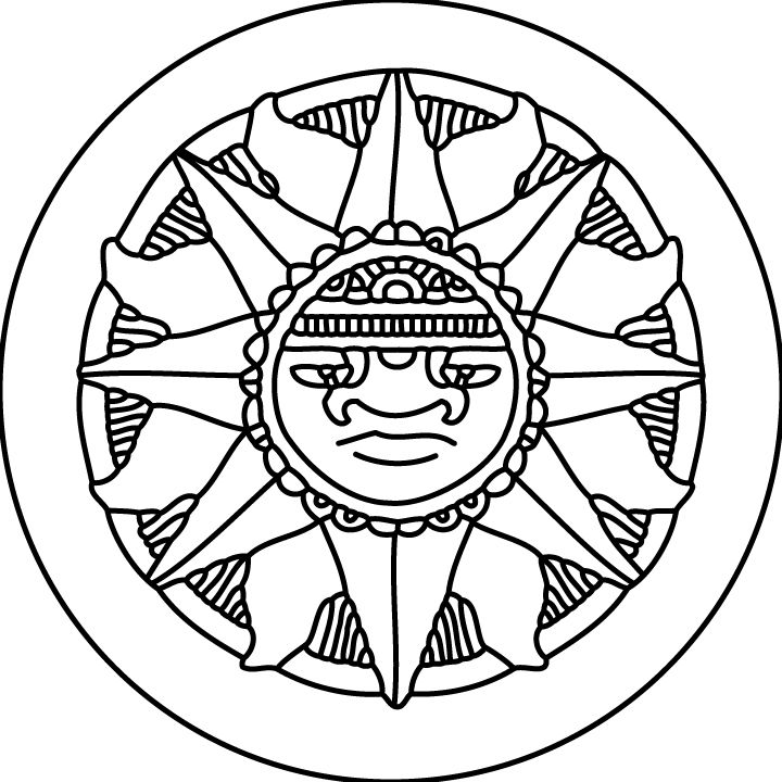 Dibujo para colorear: Mitología azteca (Dioses y diosas) #111751 - Dibujos para Colorear e Imprimir Gratis