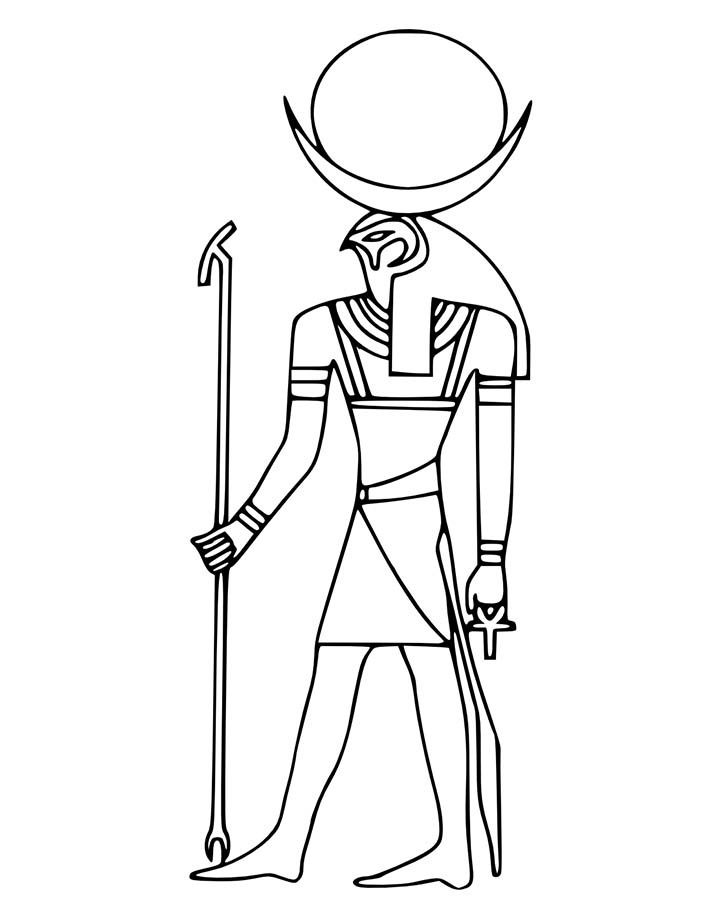 Dibujo para colorear: Mitología egipcia (Dioses y diosas) #111173 - Dibujos para Colorear e Imprimir Gratis