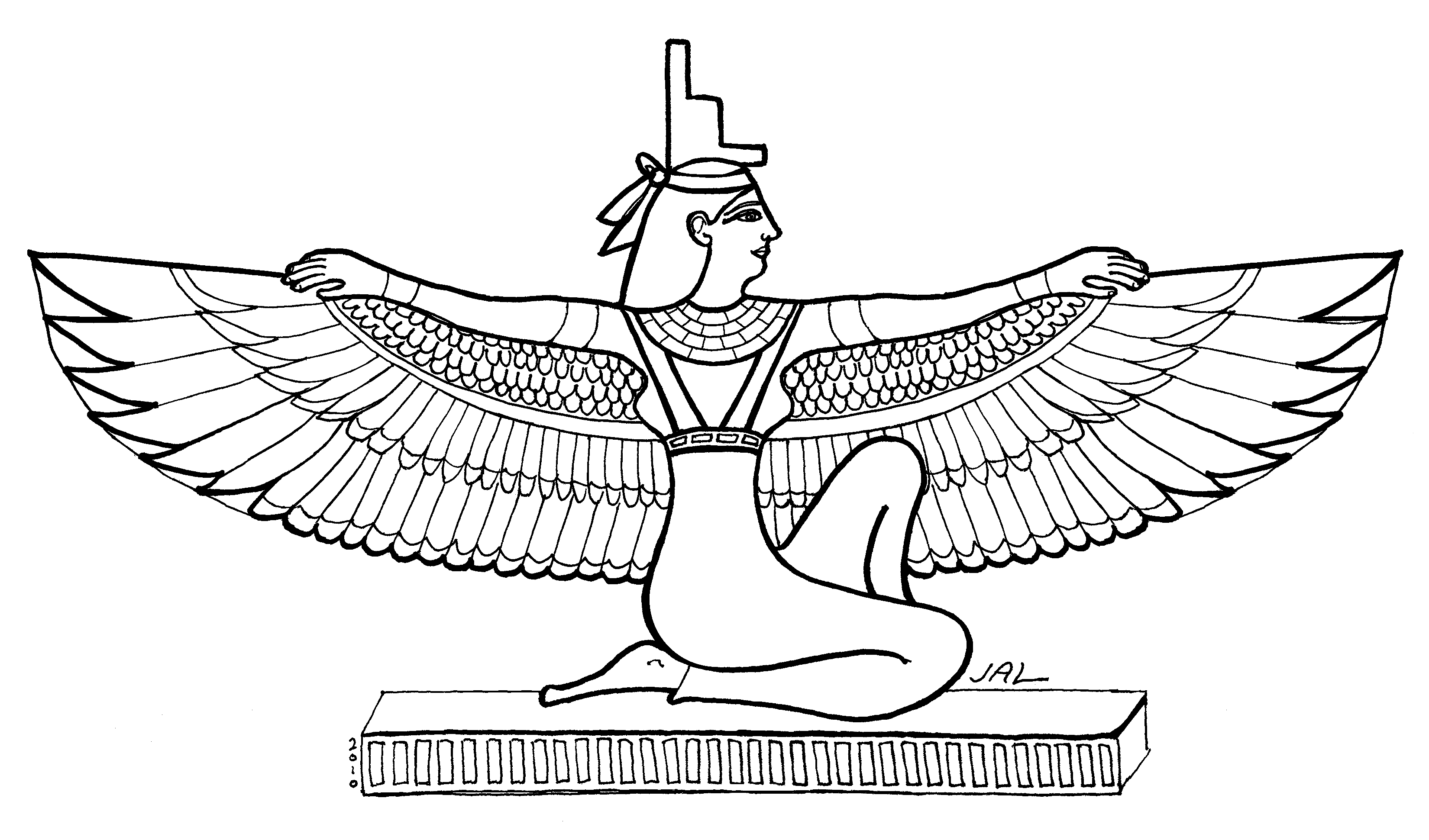 Dibujo para colorear: Mitología egipcia (Dioses y diosas) #111174 - Dibujos para Colorear e Imprimir Gratis