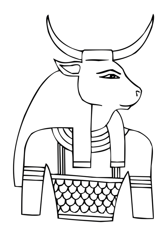Dibujo para colorear: Mitología egipcia (Dioses y diosas) #111190 - Dibujos para Colorear e Imprimir Gratis