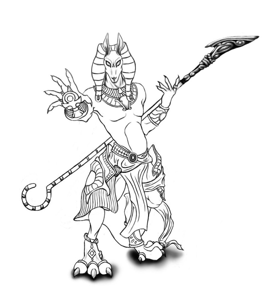 Dibujo para colorear: Mitología egipcia (Dioses y diosas) #111220 - Dibujos para Colorear e Imprimir Gratis