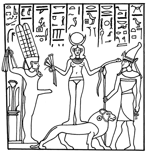 Dibujo para colorear: Mitología egipcia (Dioses y diosas) #111232 - Dibujos para Colorear e Imprimir Gratis