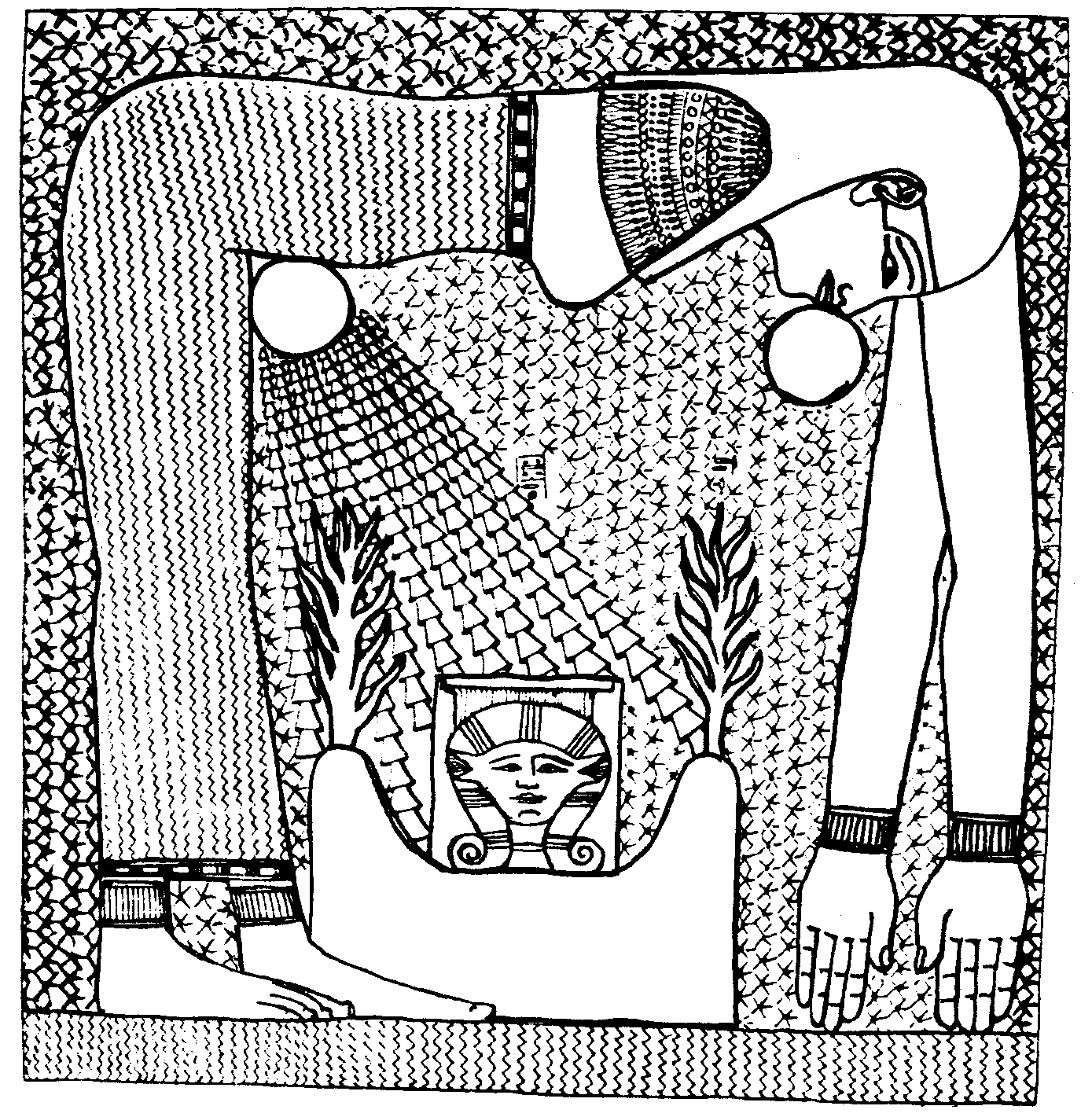 Dibujo para colorear: Mitología egipcia (Dioses y diosas) #111233 - Dibujos para Colorear e Imprimir Gratis
