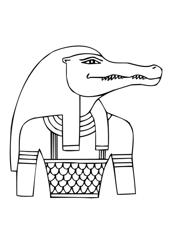 Dibujo para colorear: Mitología egipcia (Dioses y diosas) #111244 - Dibujos para Colorear e Imprimir Gratis