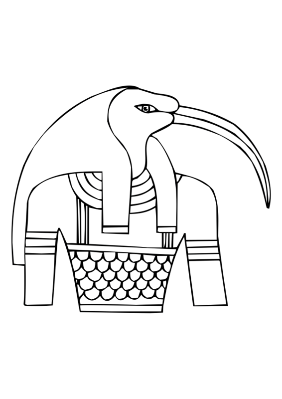 Dibujo para colorear: Mitología egipcia (Dioses y diosas) #111250 - Dibujos para Colorear e Imprimir Gratis
