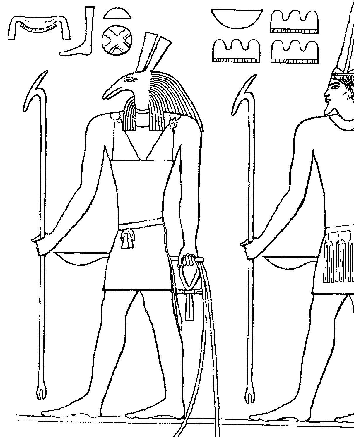Dibujo para colorear: Mitología egipcia (Dioses y diosas) #111254 - Dibujos para Colorear e Imprimir Gratis