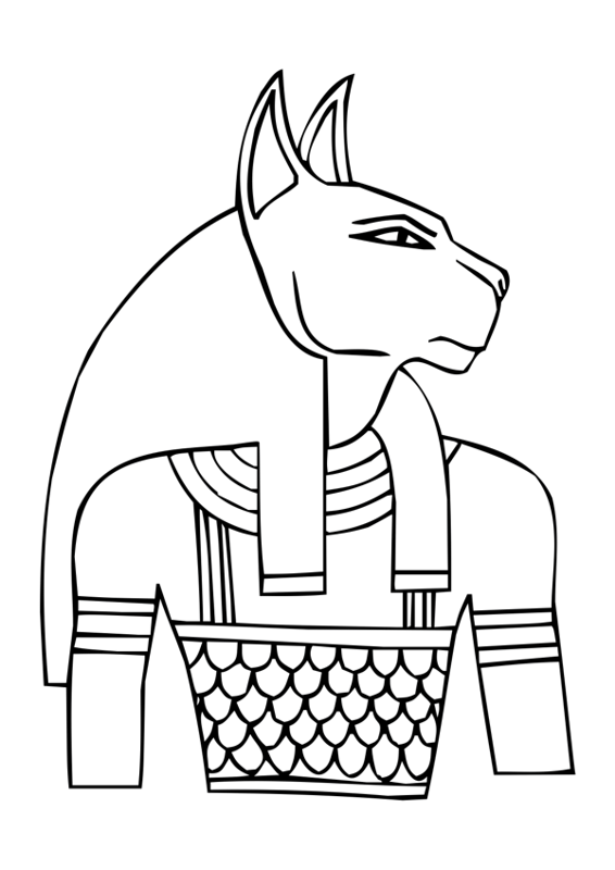 Dibujo para colorear: Mitología egipcia (Dioses y diosas) #111300 - Dibujos para Colorear e Imprimir Gratis