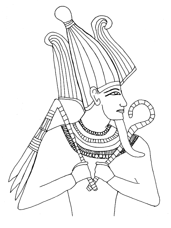 Dibujo para colorear: Mitología egipcia (Dioses y diosas) #111325 - Dibujos para Colorear e Imprimir Gratis