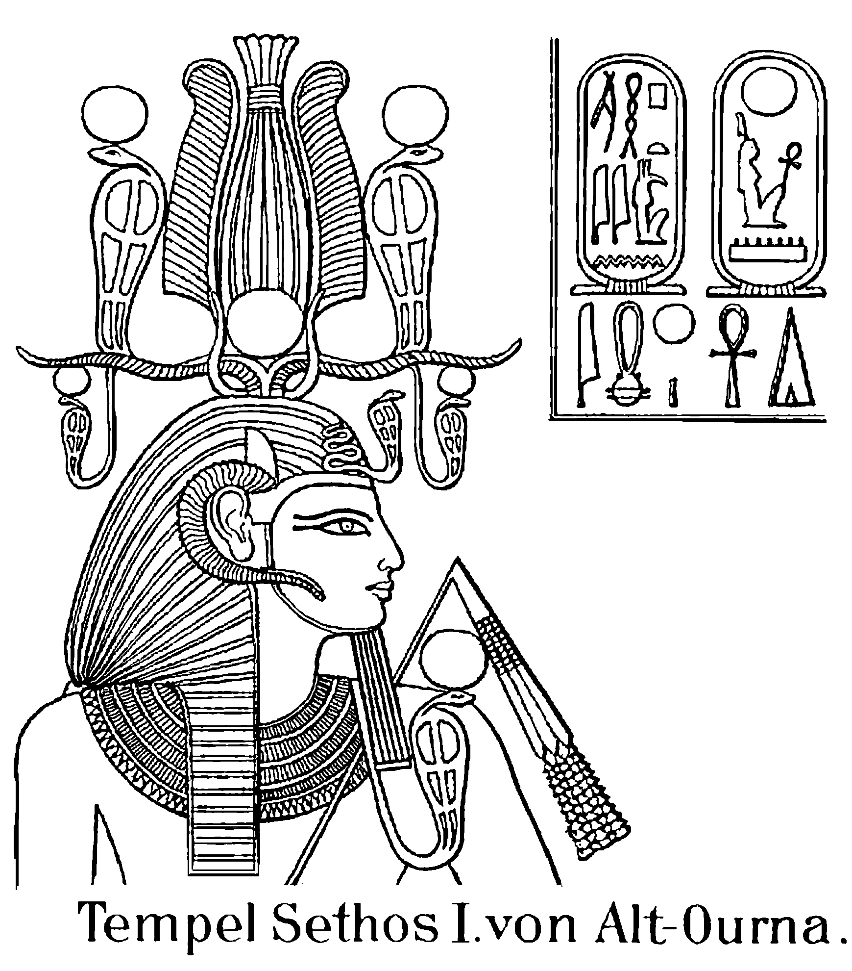 Dibujo para colorear: Mitología egipcia (Dioses y diosas) #111360 - Dibujos para Colorear e Imprimir Gratis
