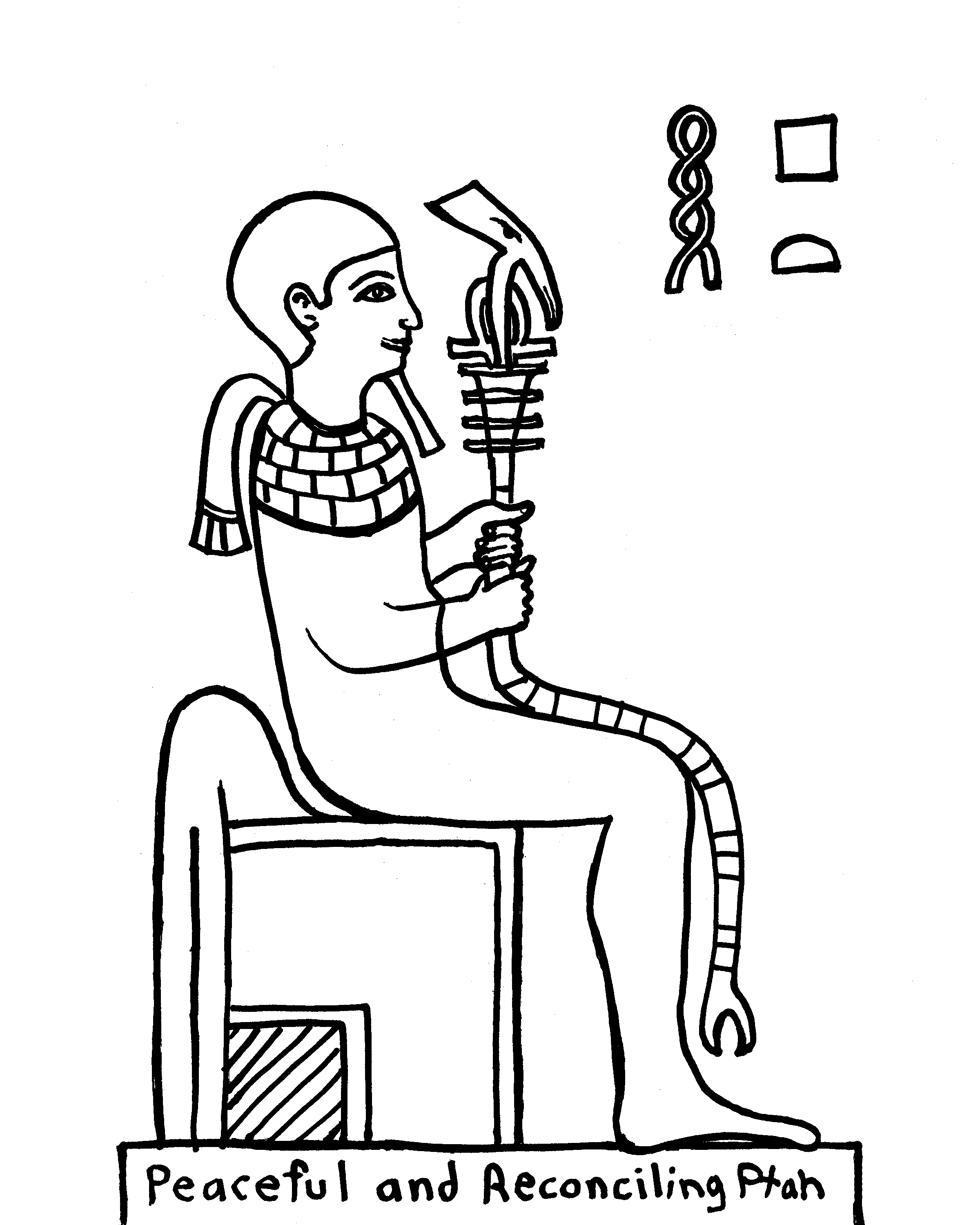 Dibujo para colorear: Mitología egipcia (Dioses y diosas) #111425 - Dibujos para Colorear e Imprimir Gratis