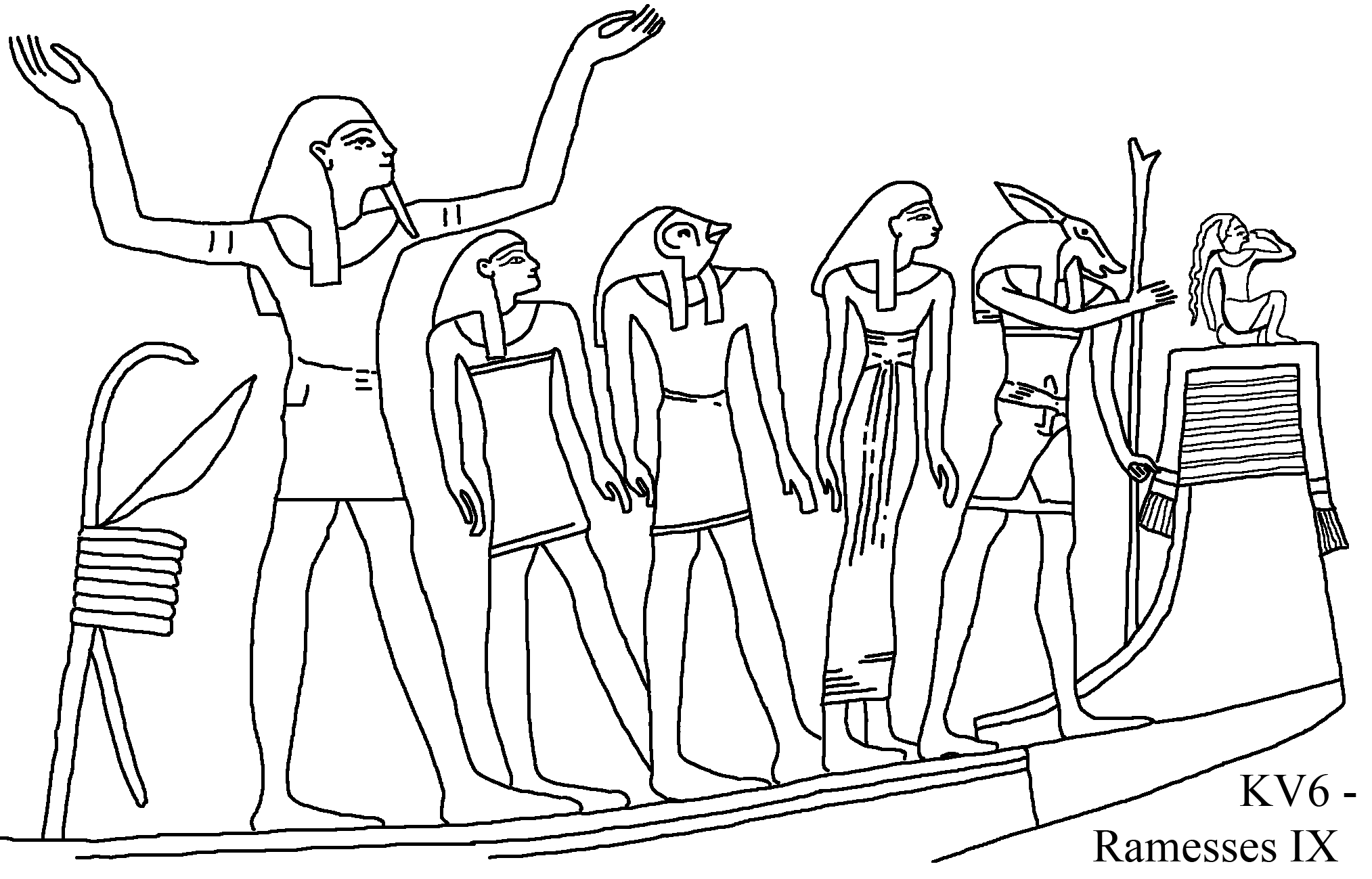 Dibujo para colorear: Mitología egipcia (Dioses y diosas) #111495 - Dibujos para Colorear e Imprimir Gratis