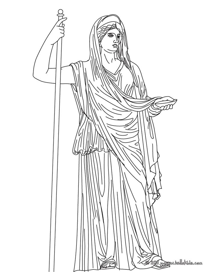 Dibujo para colorear: Mitología griega (Dioses y diosas) #109643 - Dibujos para Colorear e Imprimir Gratis