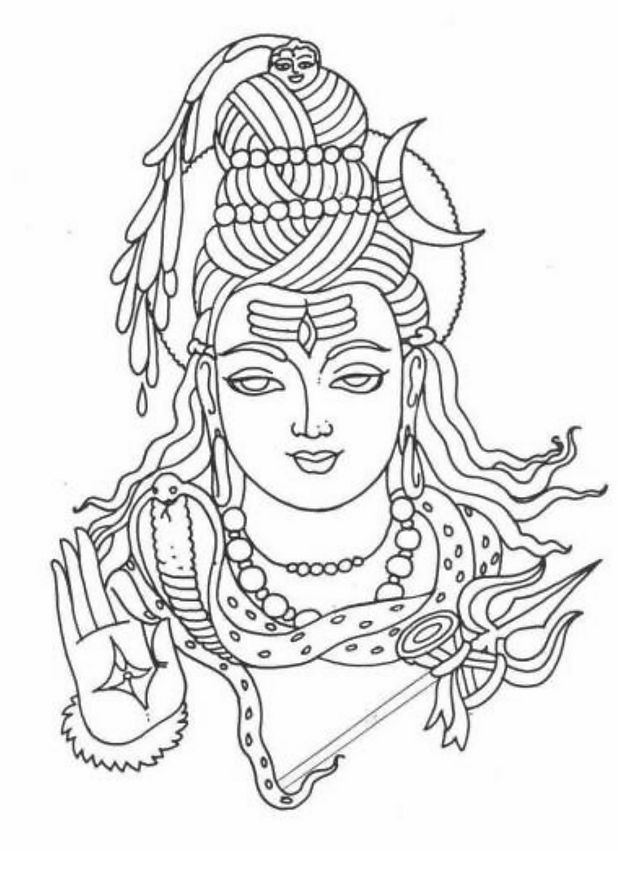 Dibujo para colorear: Mitología hindú (Dioses y diosas) #109217 - Dibujos para Colorear e Imprimir Gratis