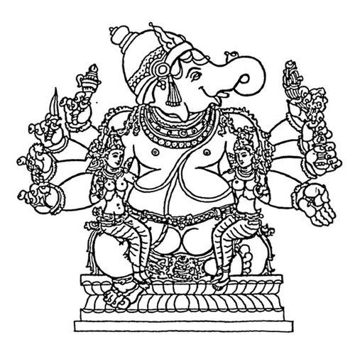 Dibujo para colorear: Mitología hindú (Dioses y diosas) #109245 - Dibujos para Colorear e Imprimir Gratis