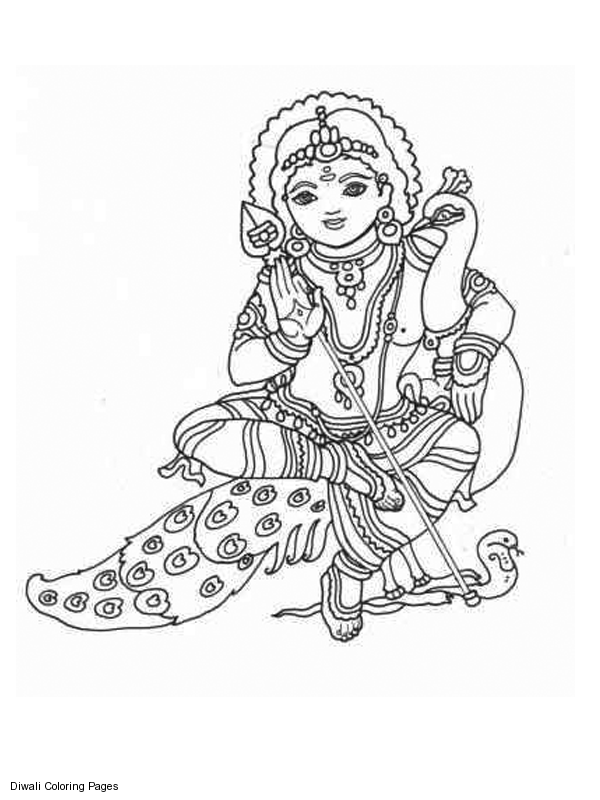 Dibujo para colorear: Mitología hindú (Dioses y diosas) #109256 - Dibujos para Colorear e Imprimir Gratis