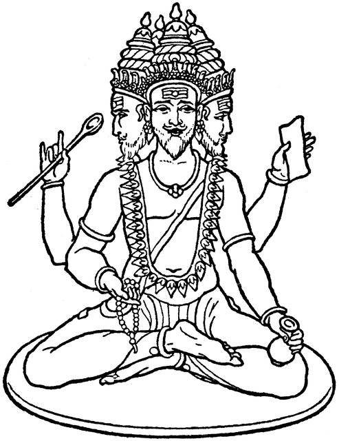 Dibujo para colorear: Mitología hindú (Dioses y diosas) #109267 - Dibujos para Colorear e Imprimir Gratis