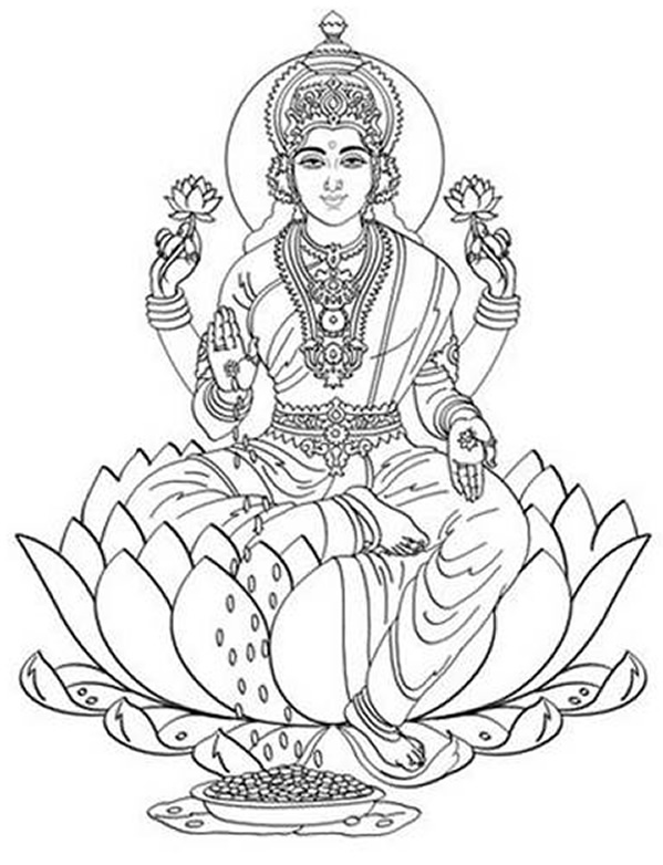 Dibujo para colorear: Mitología hindú (Dioses y diosas) #109269 - Dibujos para Colorear e Imprimir Gratis