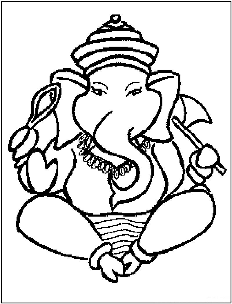 Dibujo para colorear: Mitología hindú (Dioses y diosas) #109278 - Dibujos para Colorear e Imprimir Gratis