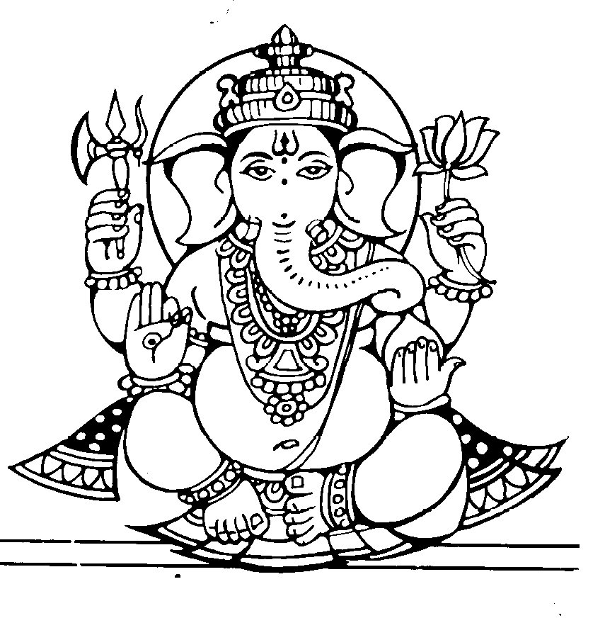 Dibujo para colorear: Mitología hindú (Dioses y diosas) #109279 - Dibujos para Colorear e Imprimir Gratis