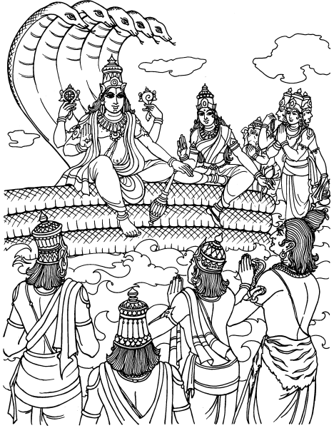 Dibujo para colorear: Mitología hindú (Dioses y diosas) #109280 - Dibujos para Colorear e Imprimir Gratis
