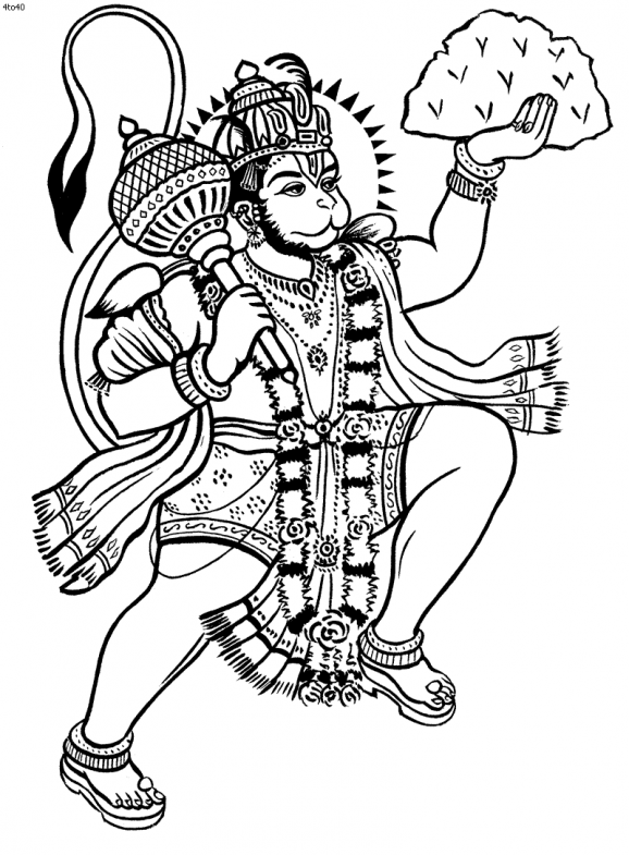 Dibujo para colorear: Mitología hindú (Dioses y diosas) #109281 - Dibujos para Colorear e Imprimir Gratis