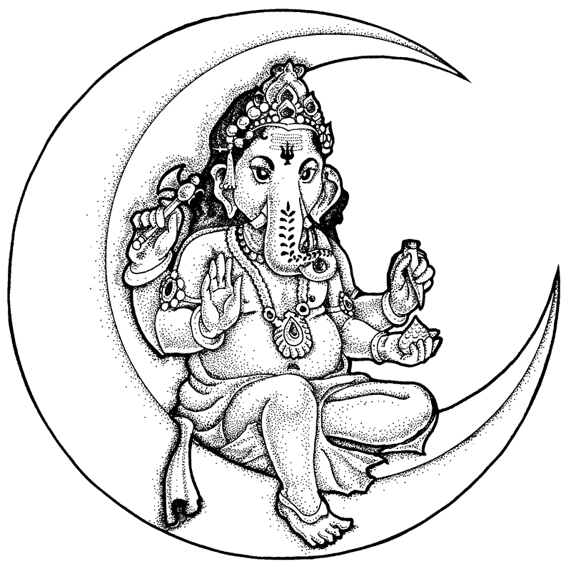 Dibujo para colorear: Mitología hindú (Dioses y diosas) #109310 - Dibujos para Colorear e Imprimir Gratis