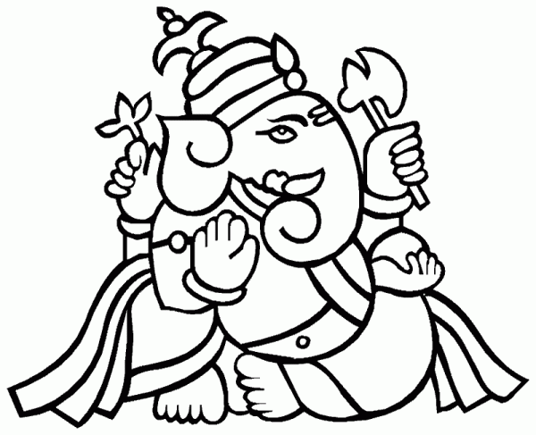 Dibujo para colorear: Mitología hindú (Dioses y diosas) #109314 - Dibujos para Colorear e Imprimir Gratis