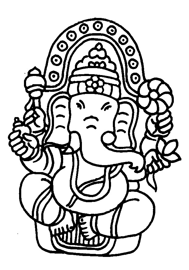 Dibujo para colorear: Mitología hindú (Dioses y diosas) #109316 - Dibujos para Colorear e Imprimir Gratis
