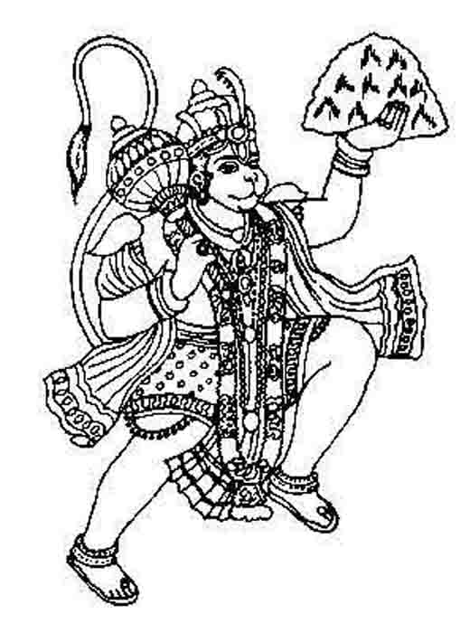 Dibujo para colorear: Mitología hindú (Dioses y diosas) #109321 - Dibujos para Colorear e Imprimir Gratis